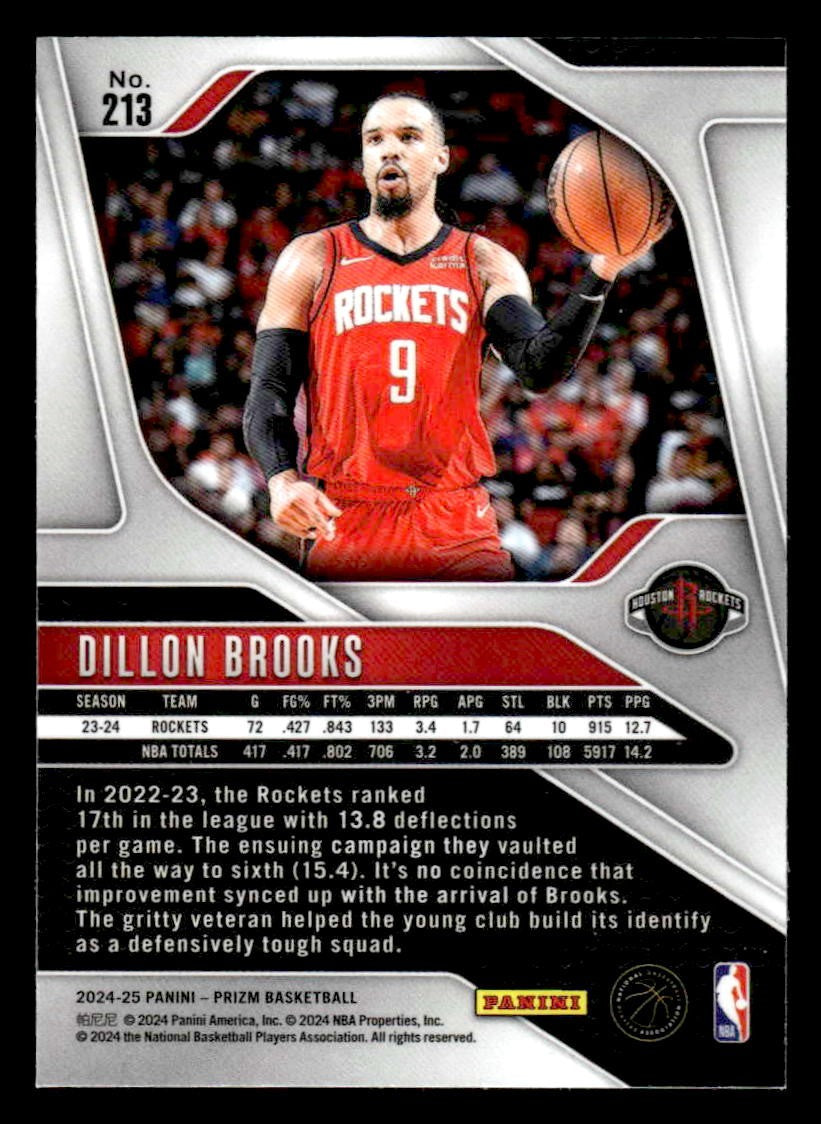 2024-25 Panini Prizm #213 Dillon Brooks