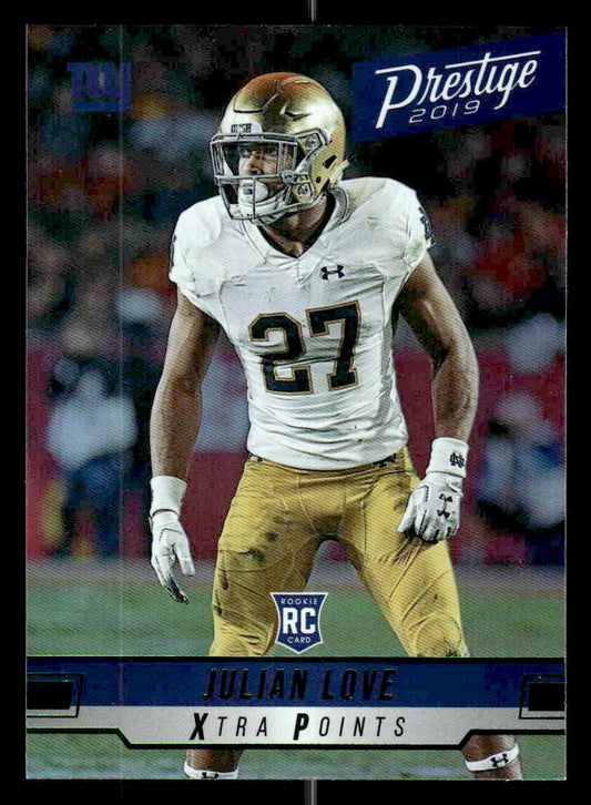 2019 Panini Prestige #296 Julian Love Xtra Points Green