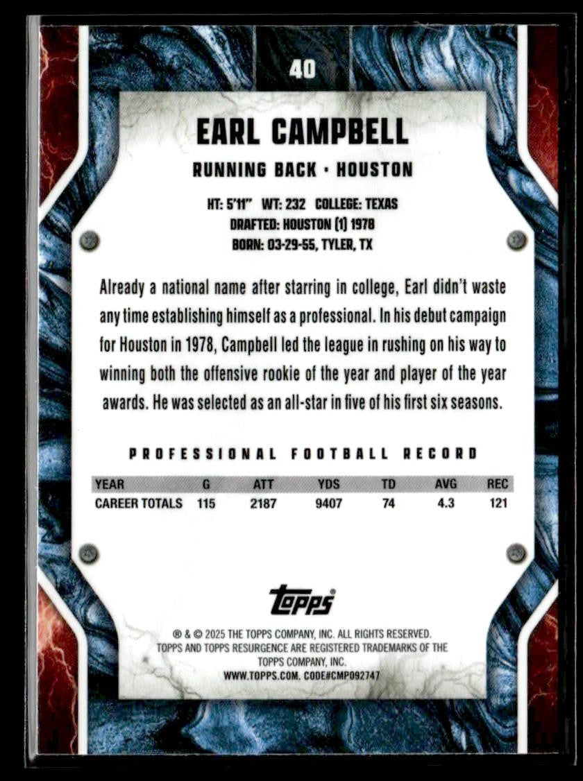 2024 Topps Resurgence #40 Earl Campbell