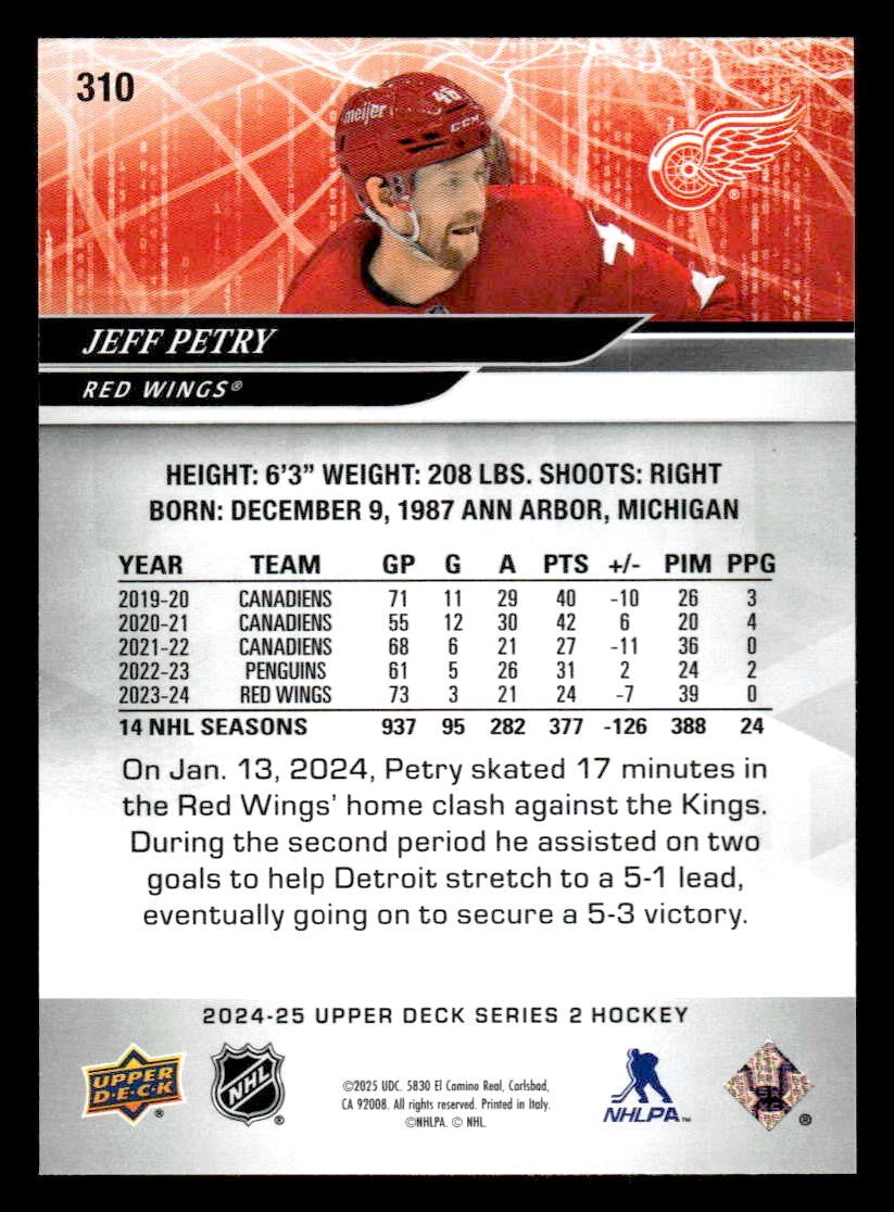 2024-25 Upper Deck #310 Jeff Petry