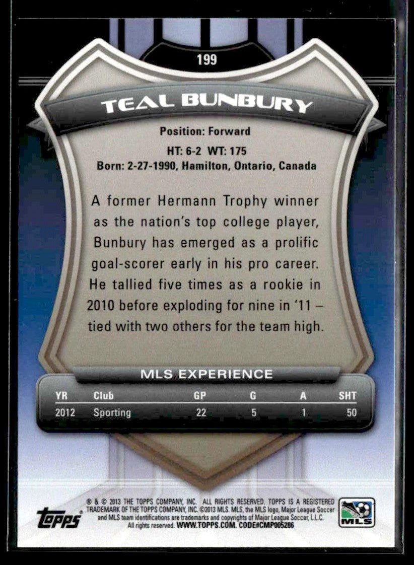 2013 Topps MLS #199 Teal Bunbury