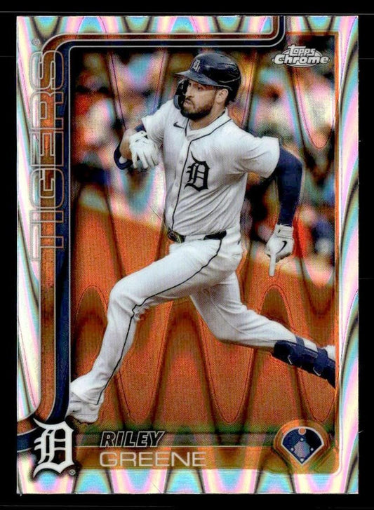 2025 Topps Chrome #34 Riley Greene Raywave Refractors
