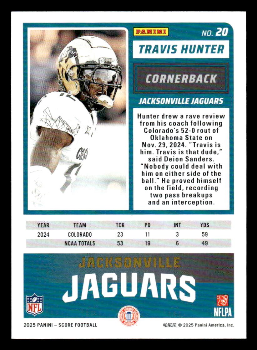 2025 Score-A-Treat #20 Travis Hunter