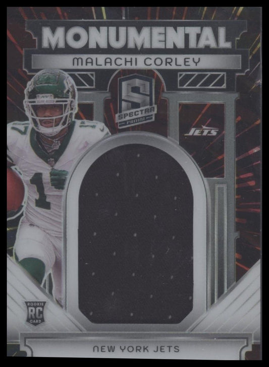 2024 Panini Spectra #MM-MCY Malachi Corley Monumental Memorabilia Hyper #/60