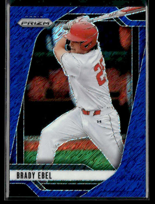2025 Panini Prizm #194 Brady Ebel Blue Shimmer FOTL Prizm #/15