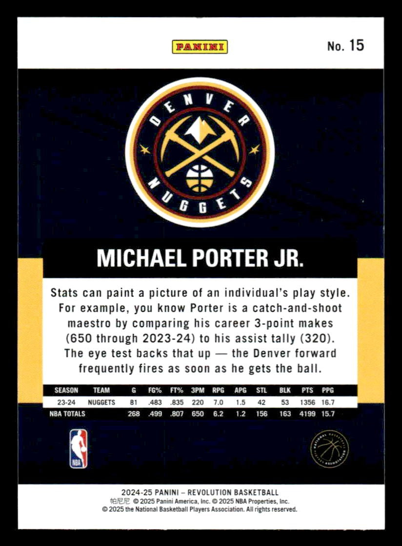 2024-25 Panini Revolution #15 Michael Porter Jr
