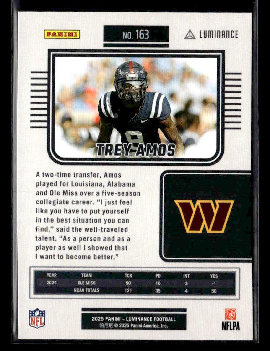 2025 Panini Luminance #163 Trey Amos