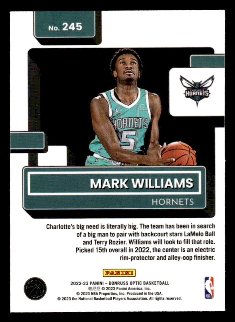 2022-23 Donruss Optic #245 Mark Williams