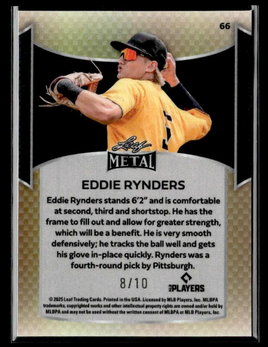 2025 Leaf Metal #66 Eddie Rynders Prismatic Purple