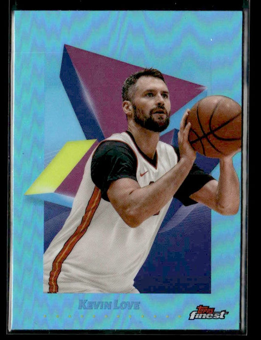 2024-25 Topps Finest #53 Kevin Love Sky Blue Refractor