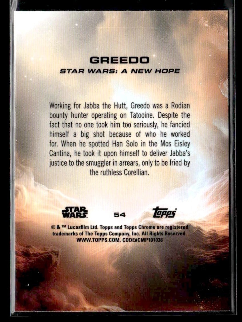2025 Topps Chrome Sapphire Edition Star Wars #54 Greedo