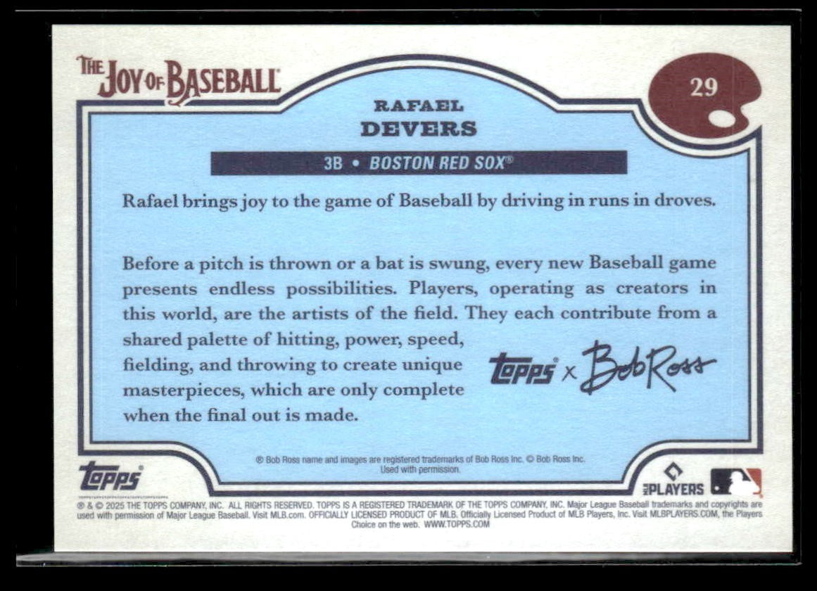 2025 Topps x Bob Ross: The Joy of Baseball #29 Rafael Devers