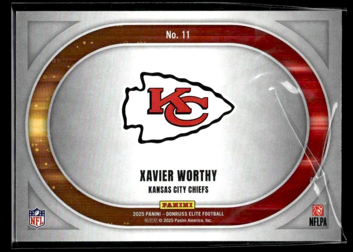 2025 Donruss Elite #11 Xavier Worthy Full Throttle #/799