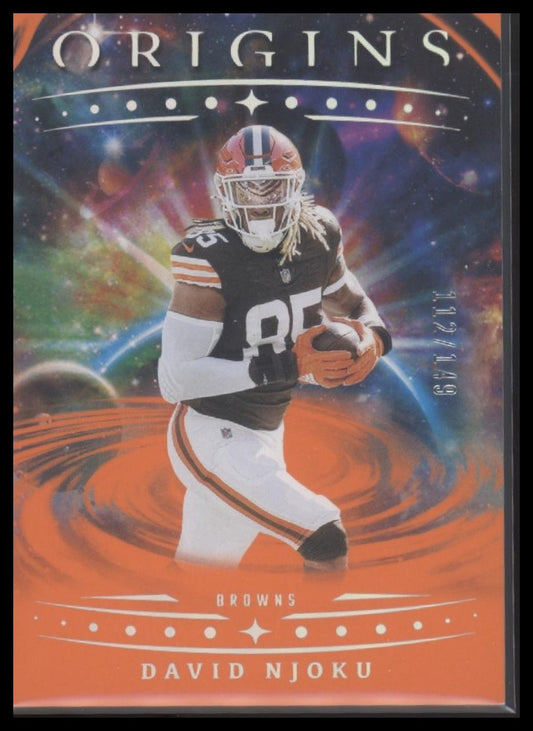 2025 Panini Origins #84 David Njoku Orange Color Match #112/149