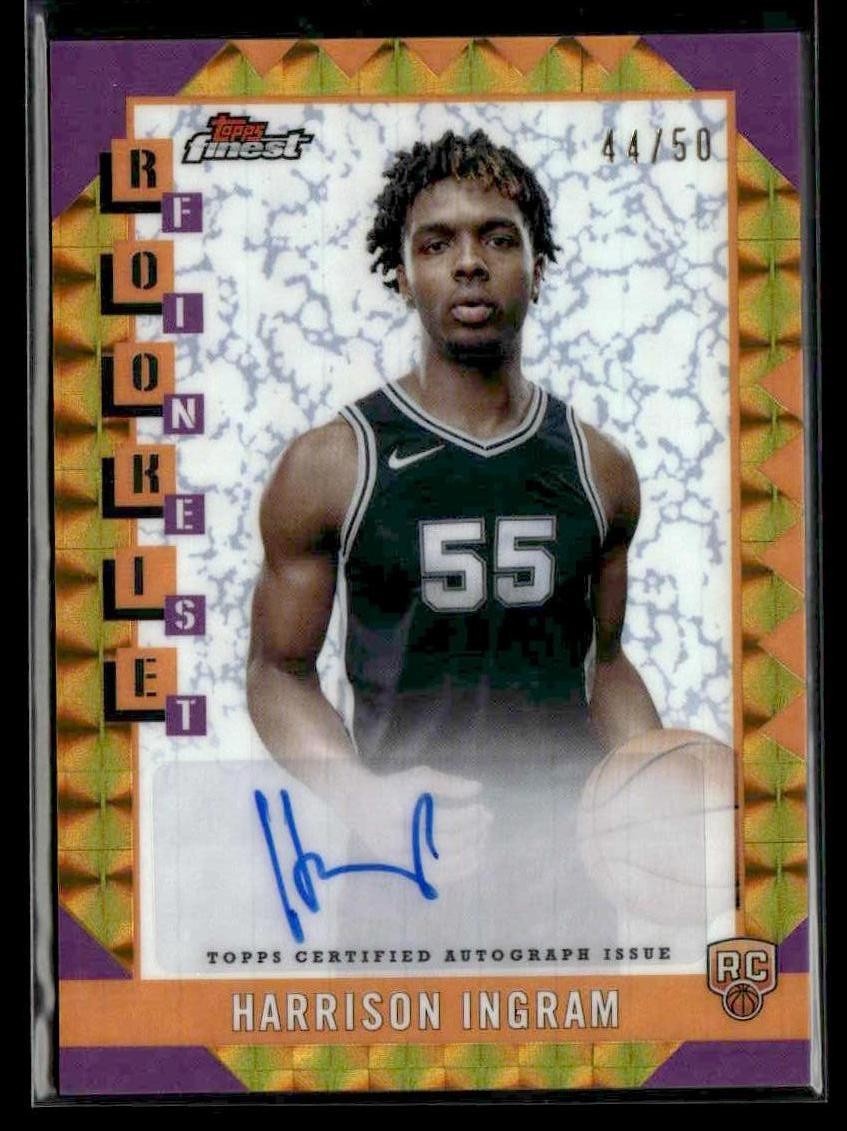 2024-25 Finest #RFA-HI Harrison Ingram Rookie Finest Autos Gold Geom Refr #/50