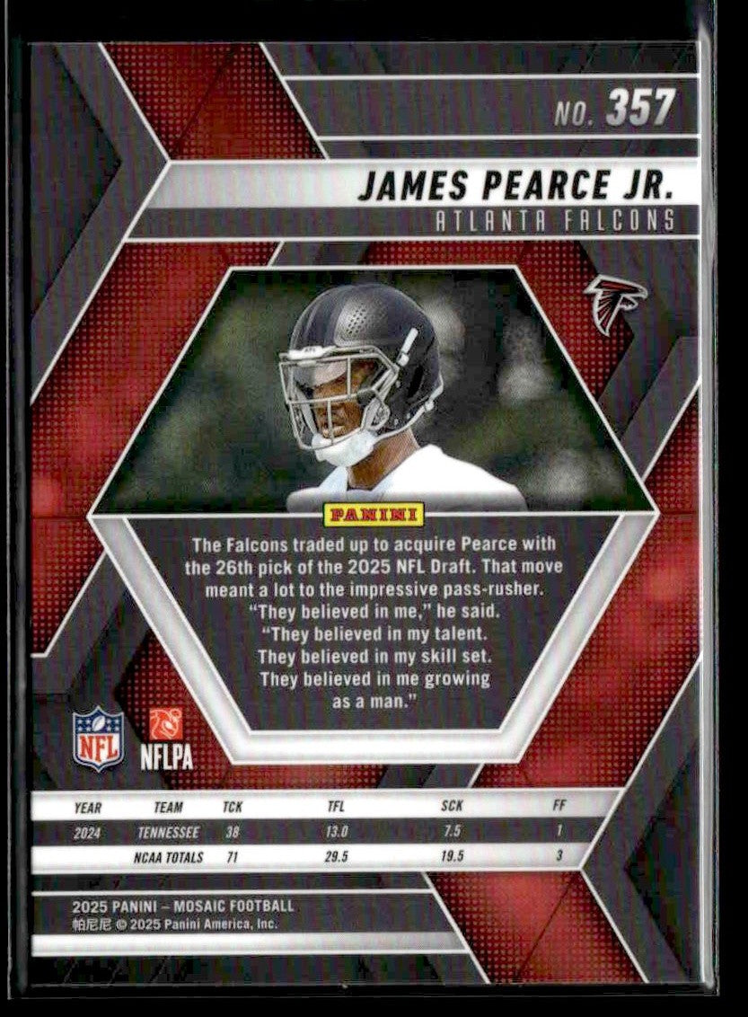 2025 Panini Mosaic #357 James Pearce Jr.