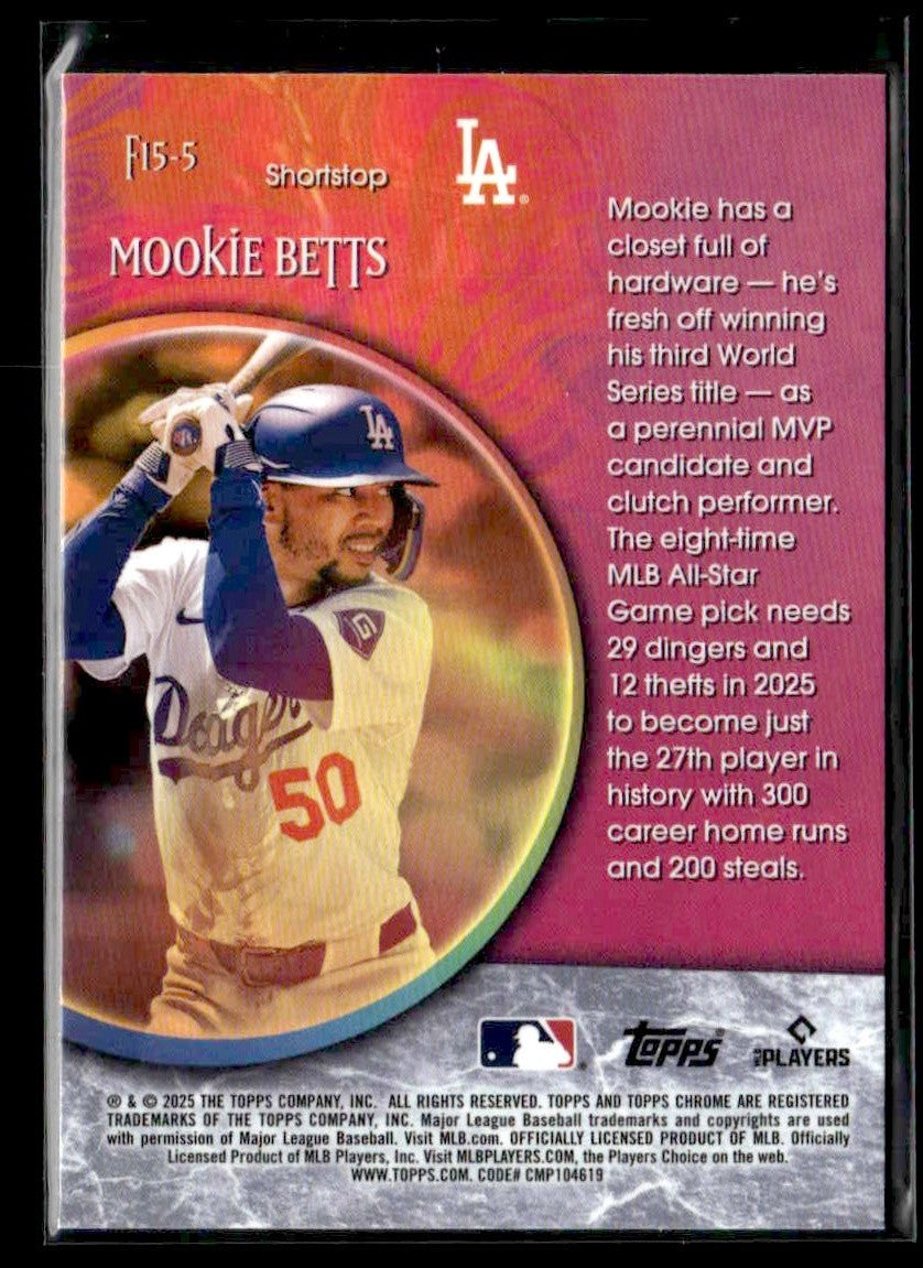 2025 Topps Chrome #F15-5 Mookie Betts Fortune 15