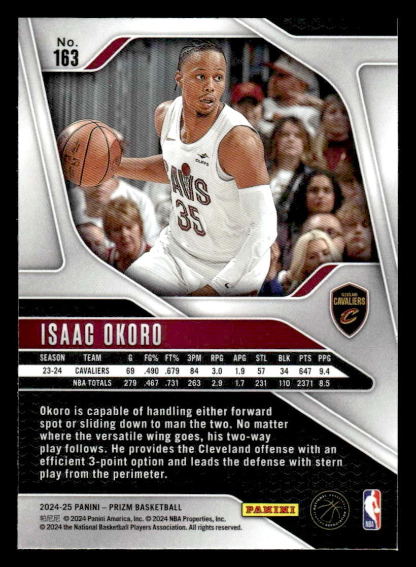 2024-25 Panini Prizm #163 Isaac Okoro