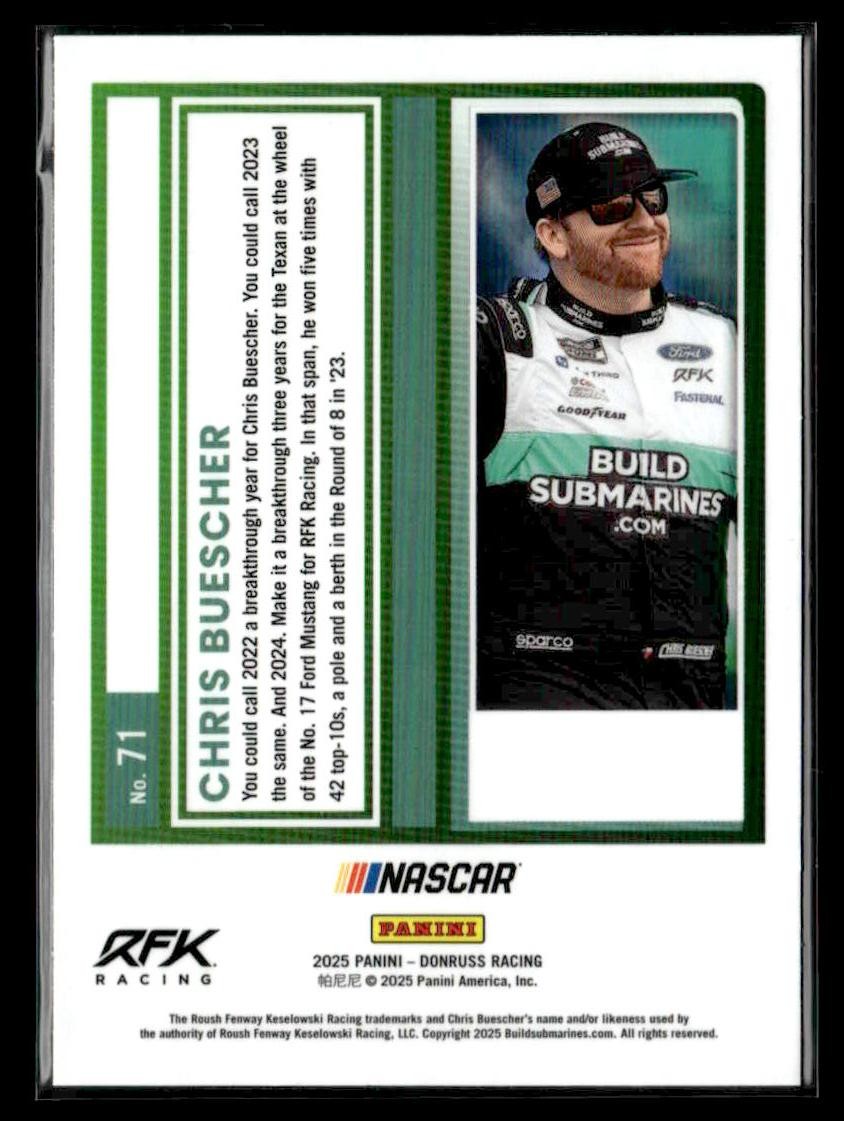2025 Donruss #71 Chris Buescher Optic