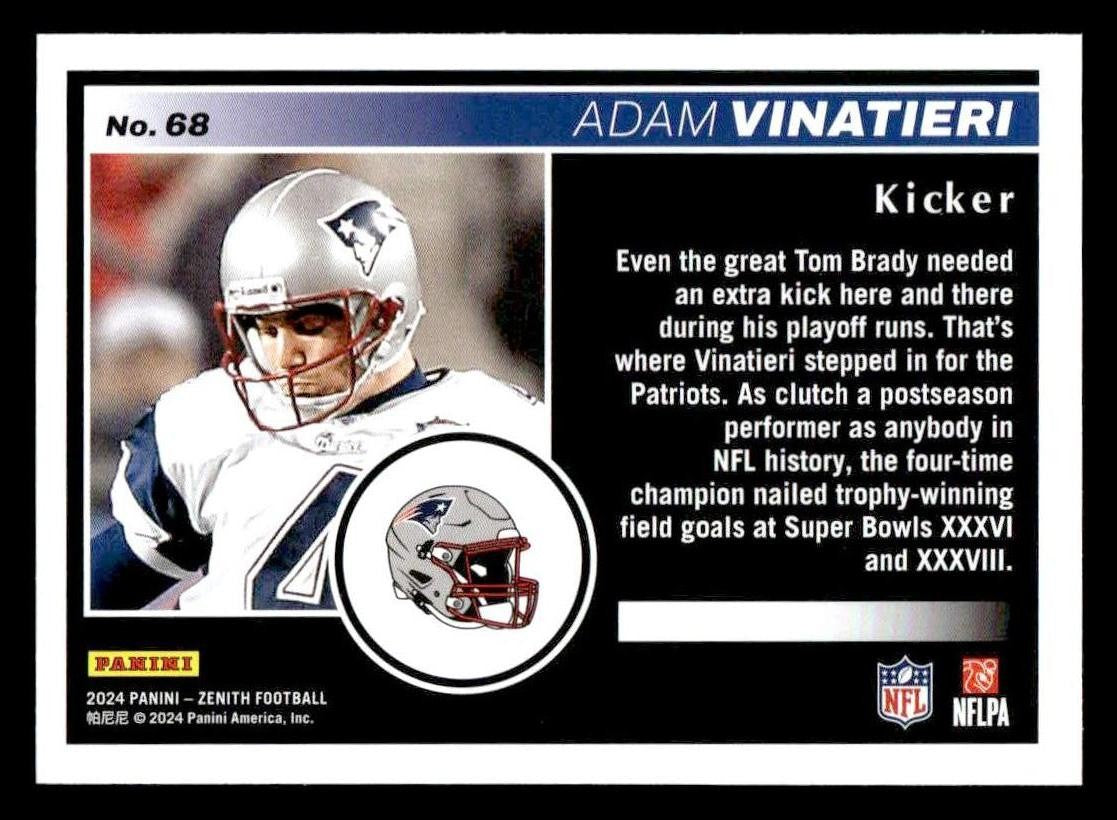 2024 Panini Zenith #68 Adam Vinatieri