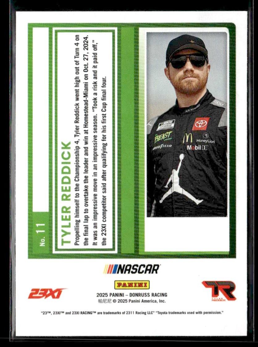 2025 Donruss #11 Tyler Reddick Red and Blue