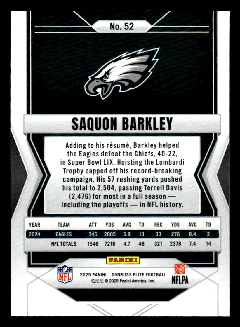 2025 Donruss Elite #52 Saquon Barkley