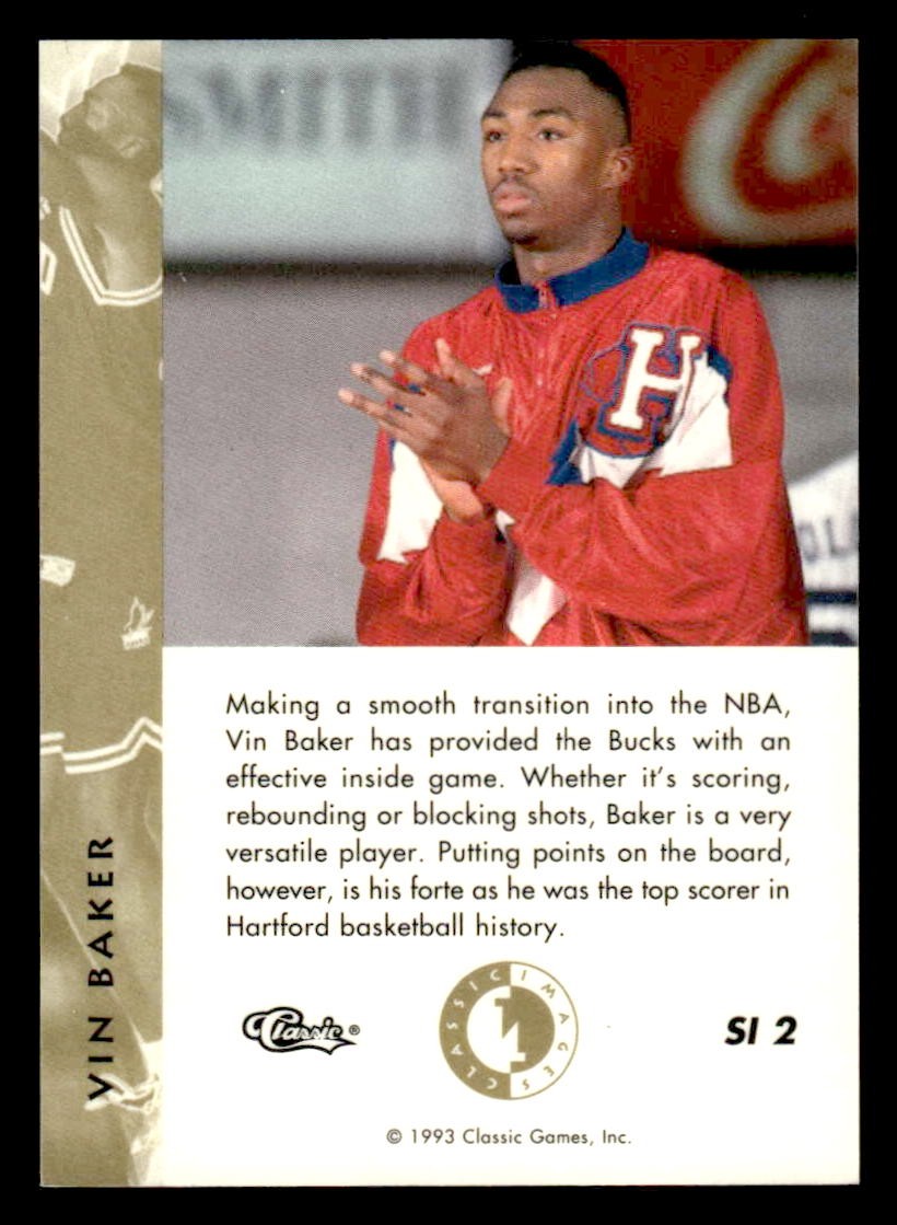 1993-94 Classic Images Four Sport #SI 2 Vin Baker Sudden Impact