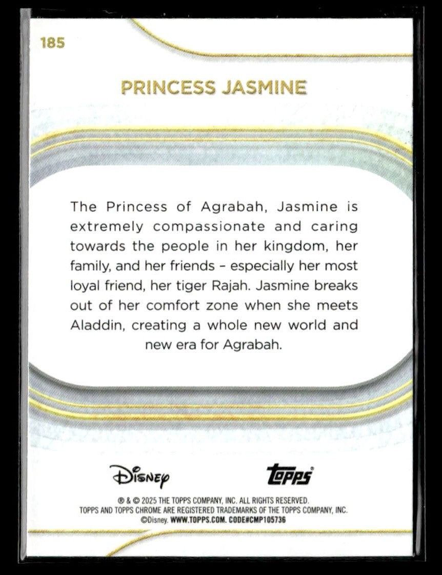 π Princess Jasmine β 2025 Topps Chrome Disney #185 π