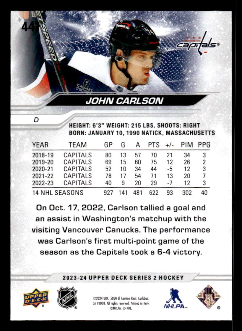 2023-24 Upper Deck #441 John Carlson