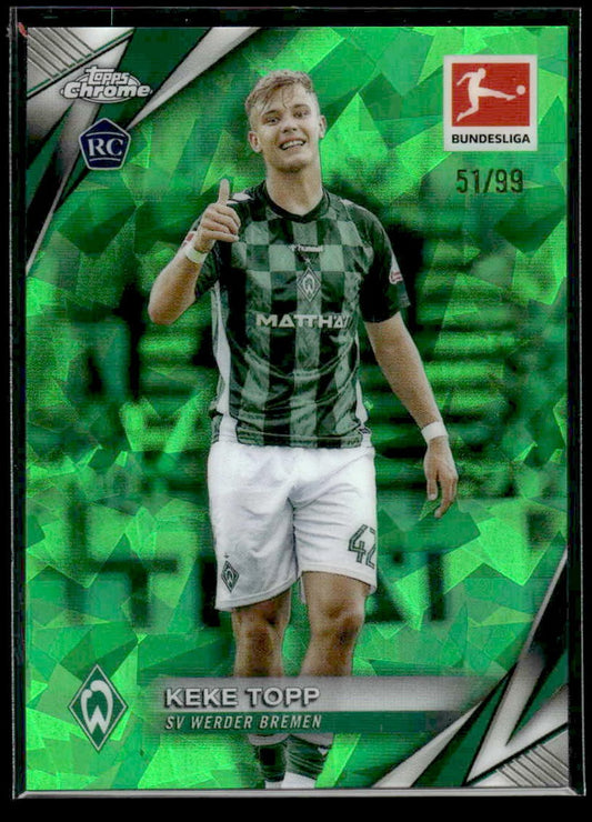 2025 Topps Sapphire Edition Bundesliga #21 Keke Topps Green Sapphire #/99