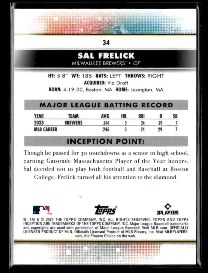 2024 Topps Inception #34 Sal Frelick