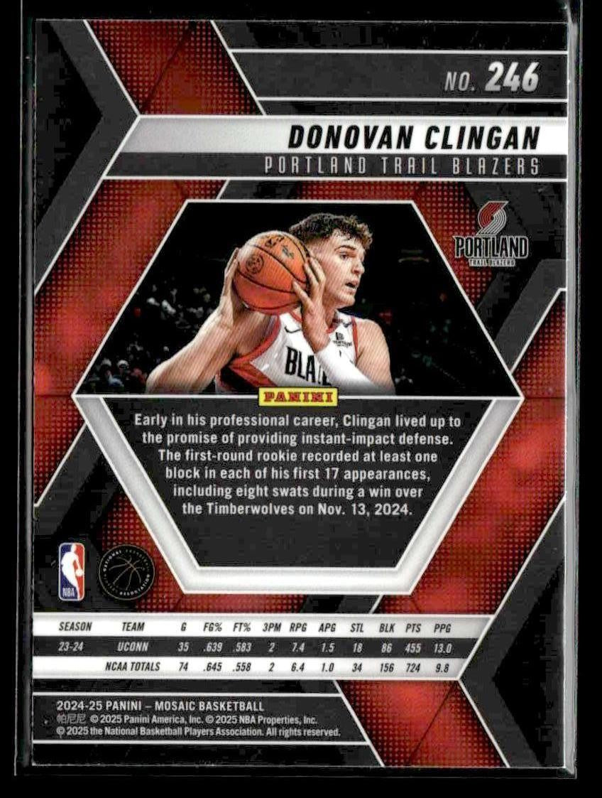 2024-25 Panini Mosaic #246 Donovan Clingan