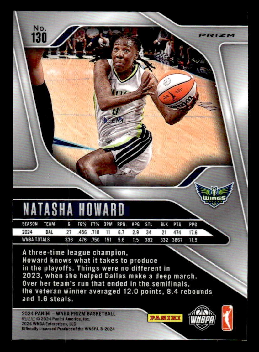 2024 Panini Prizm WNBA #130 Natasha Howard Ice Prizms