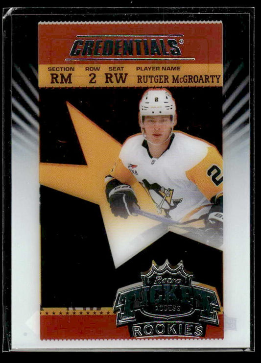 2024-25 UD Credentials #RTR-RM Rutger McGroarty Acetate Retro Ticket Rookies