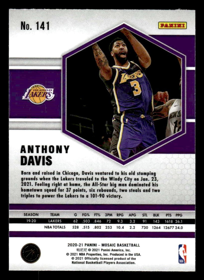 2020-21 Panini Mosaic #141 Anthony Davis