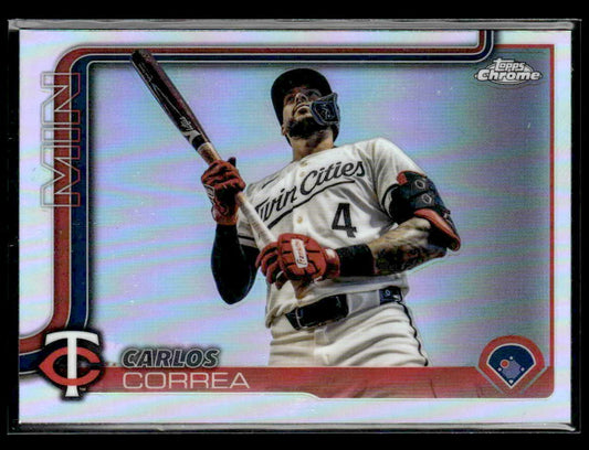 2025 Topps Chrome #204 Carlos Correa SP Refractor