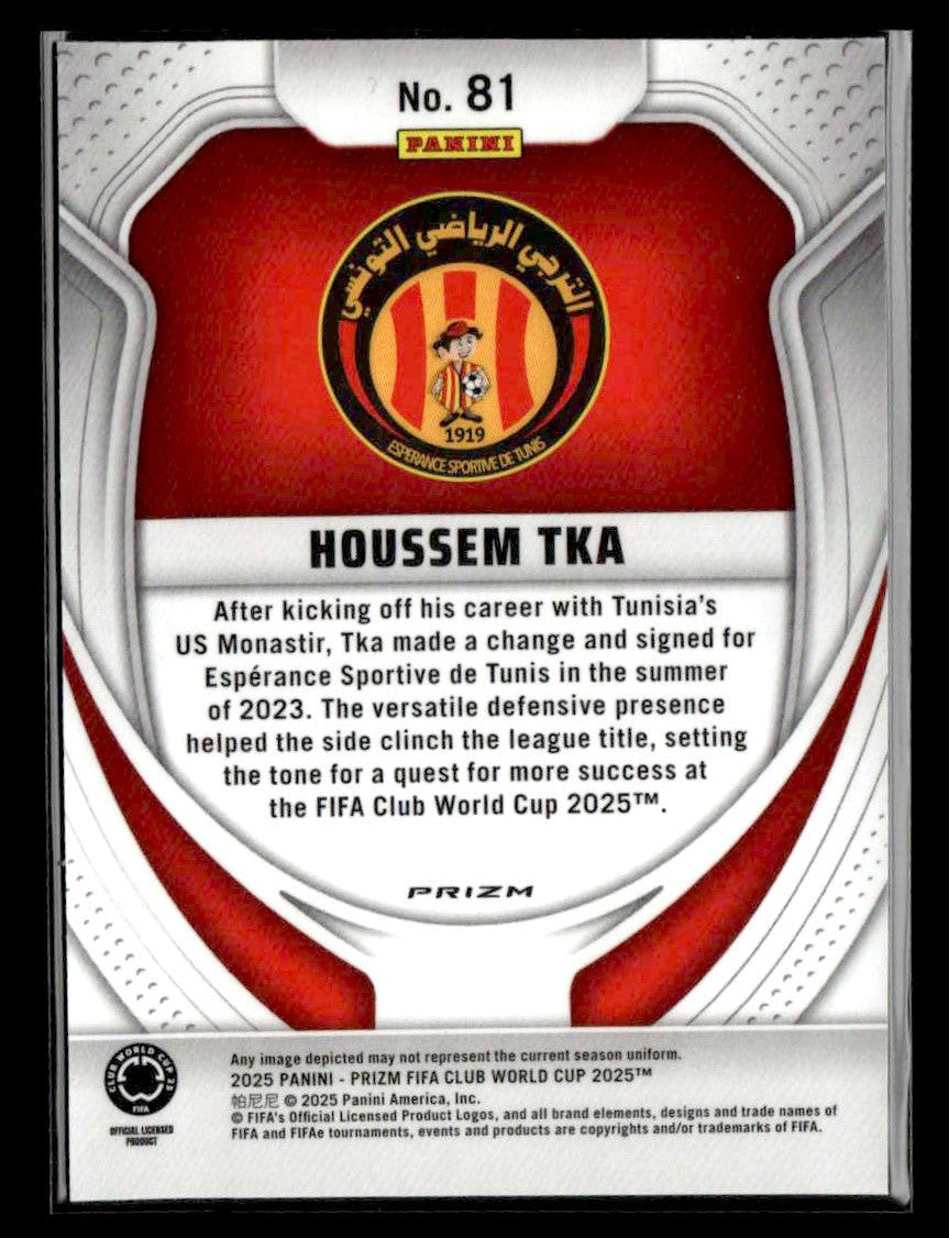 2025 Panini Prizm FIFA Club World Cup #81 Houssem Tka Silver