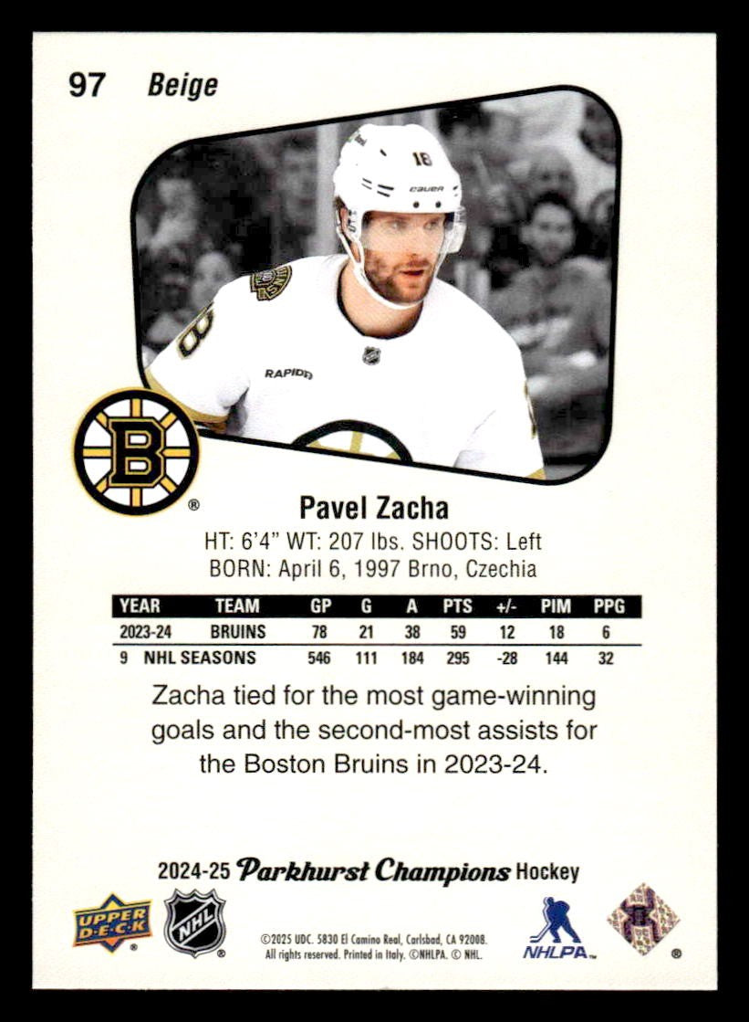 2024-25 Parkhurst Champions #97 Pavel Zacha