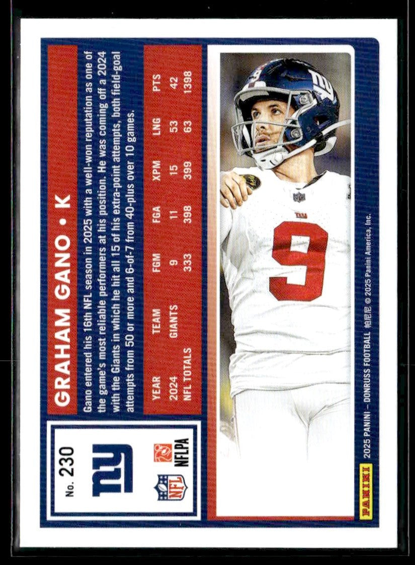 2025 Donruss #230 Graham Gano