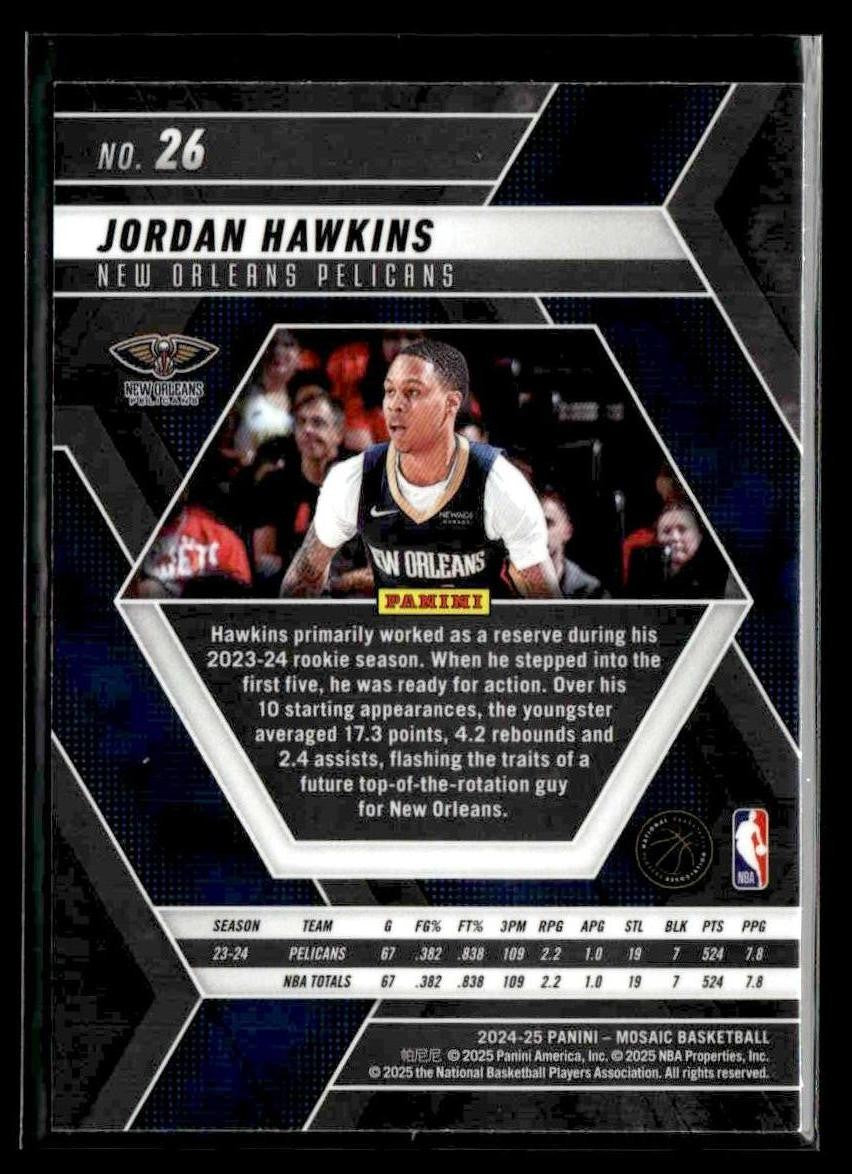 2024-25 Panini Mosaic #26 Jordan Hawkins