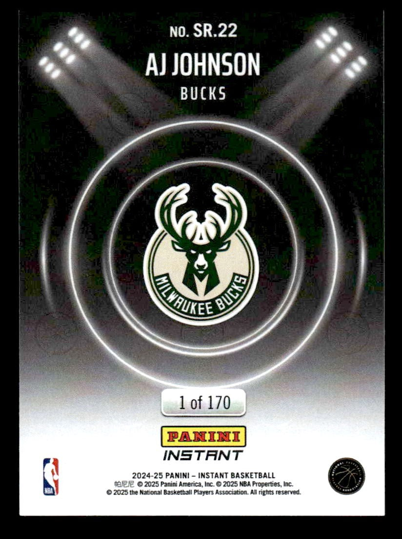 2024-25 Panini Instant NBA Spotlight Rookies #SR.22 AJ Johnson