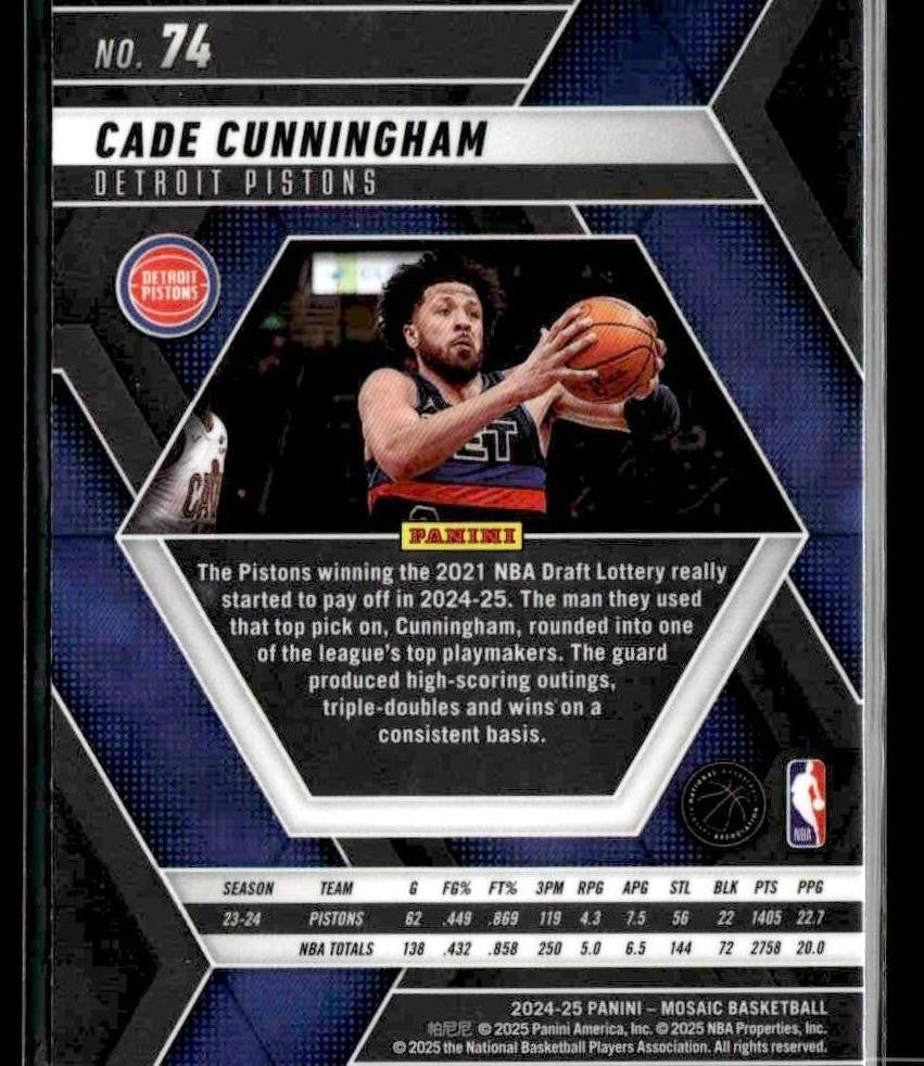 2024-25 Panini Mosaic #74 Cade Cunningham