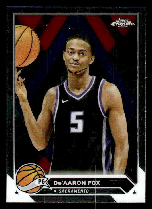 2023-24 Topps Chrome #117 De'Aaron Fox
