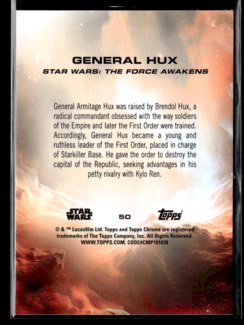 π General Hux β 2025 Topps Chrome Star Wars #50 π
