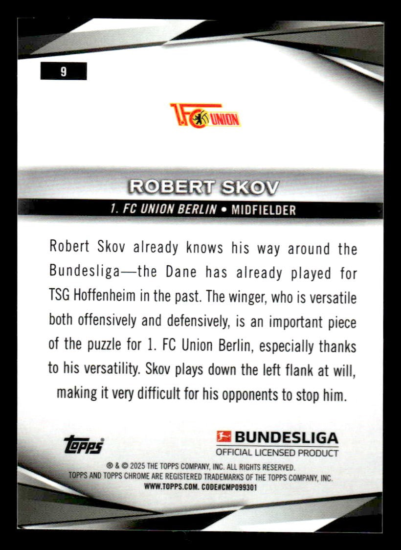 2025 Topps Chrome Bundesliga #9 Robert Skov