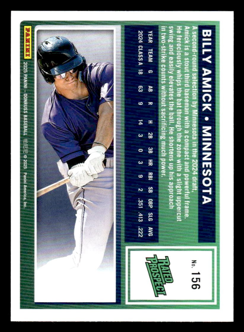 2025 Donruss #156 Billy Amick