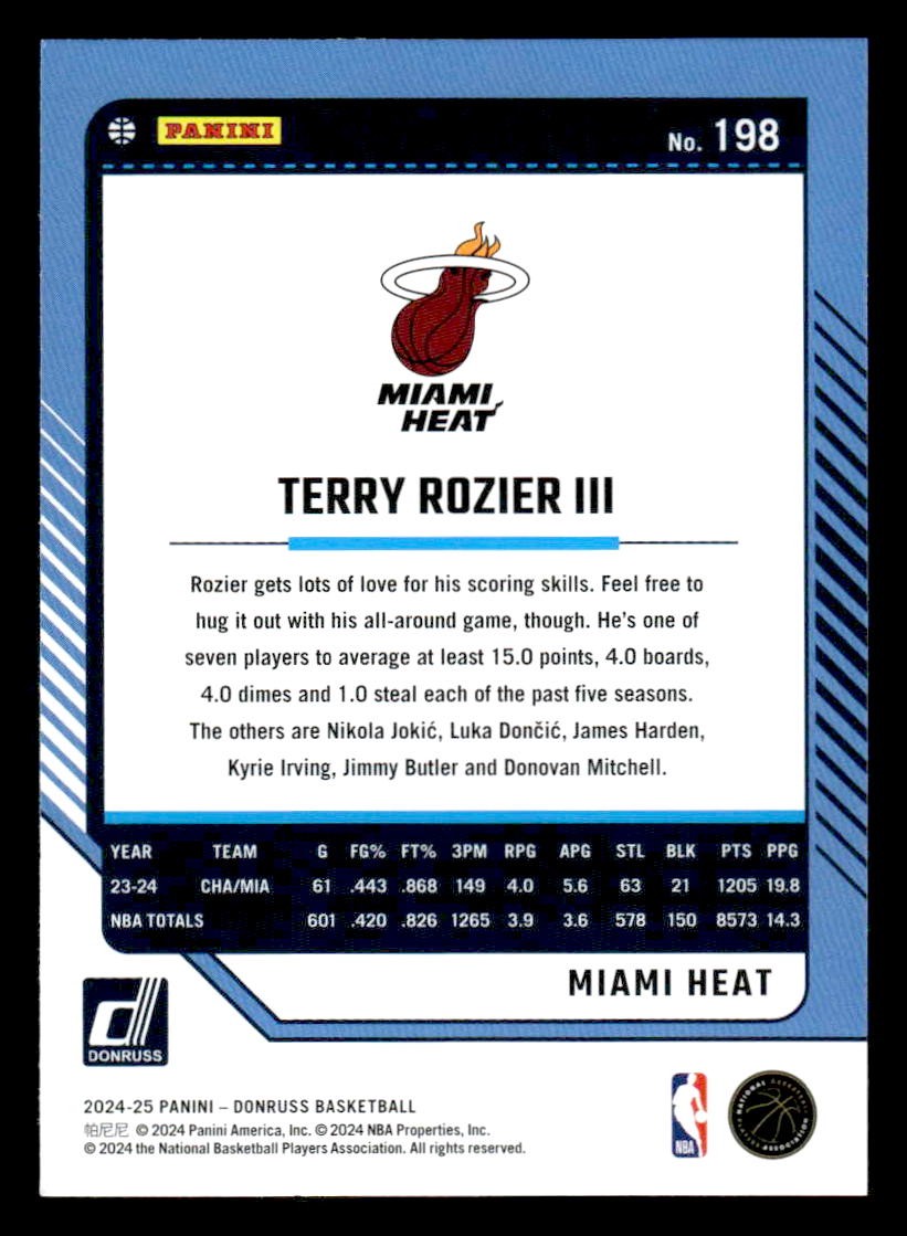 2024-25 Donruss #198 Terry Rozier III