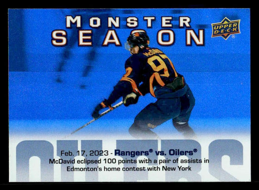 2023-24 Upper Deck #MS-56 Connor McDavid Monster Season