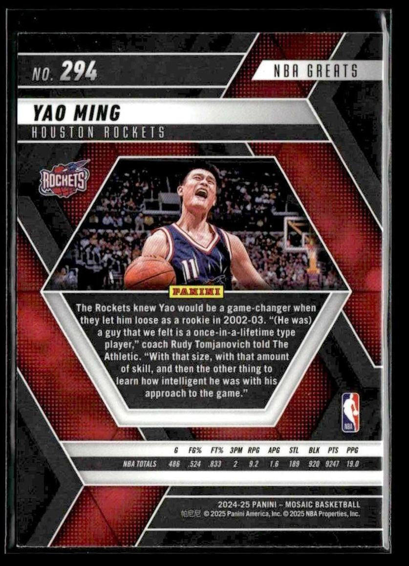 2024-25 Panini Mosaic #294 Yao Ming