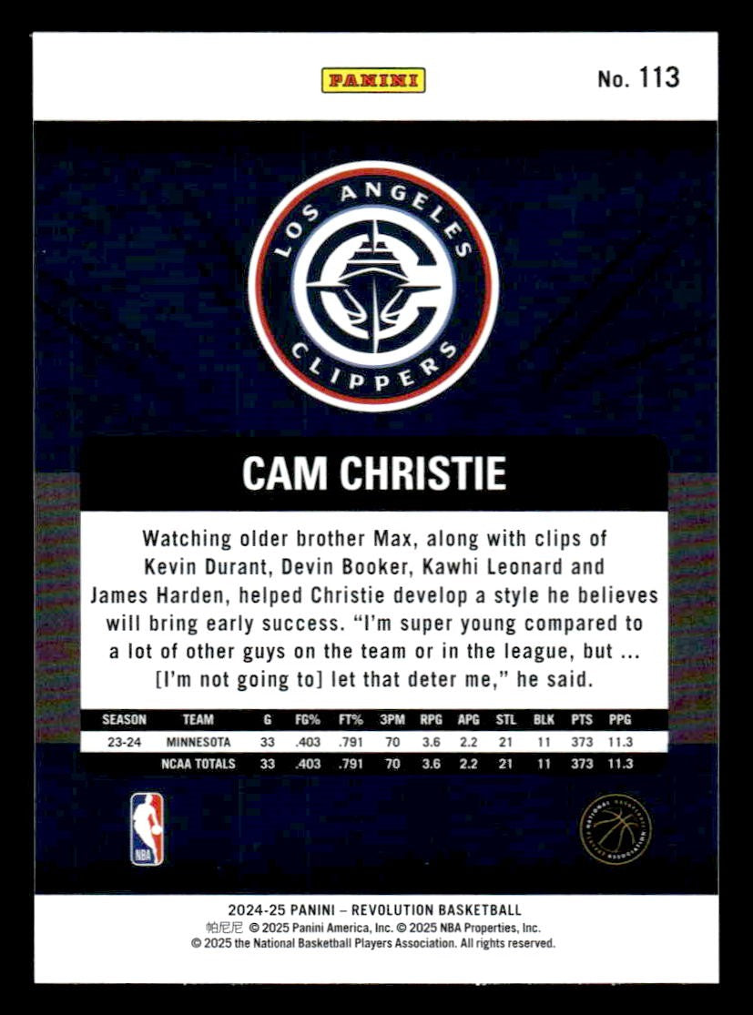 2024-25 Panini Revolution #113 Cam Christie